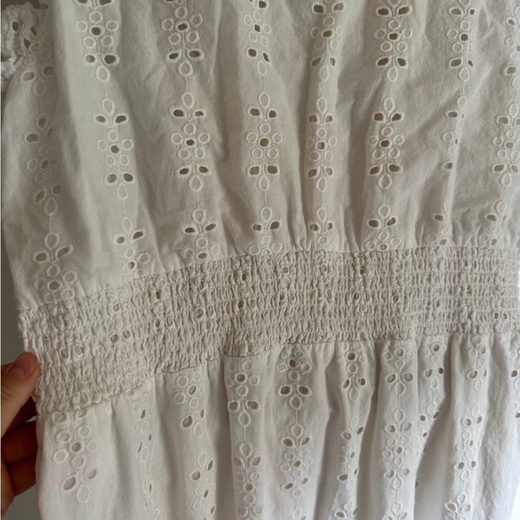 $208 Gorgeous Eyelet Cleobella Brielle Midi Dress Ivory white Size L Price FIRM - Picture 7 of 16